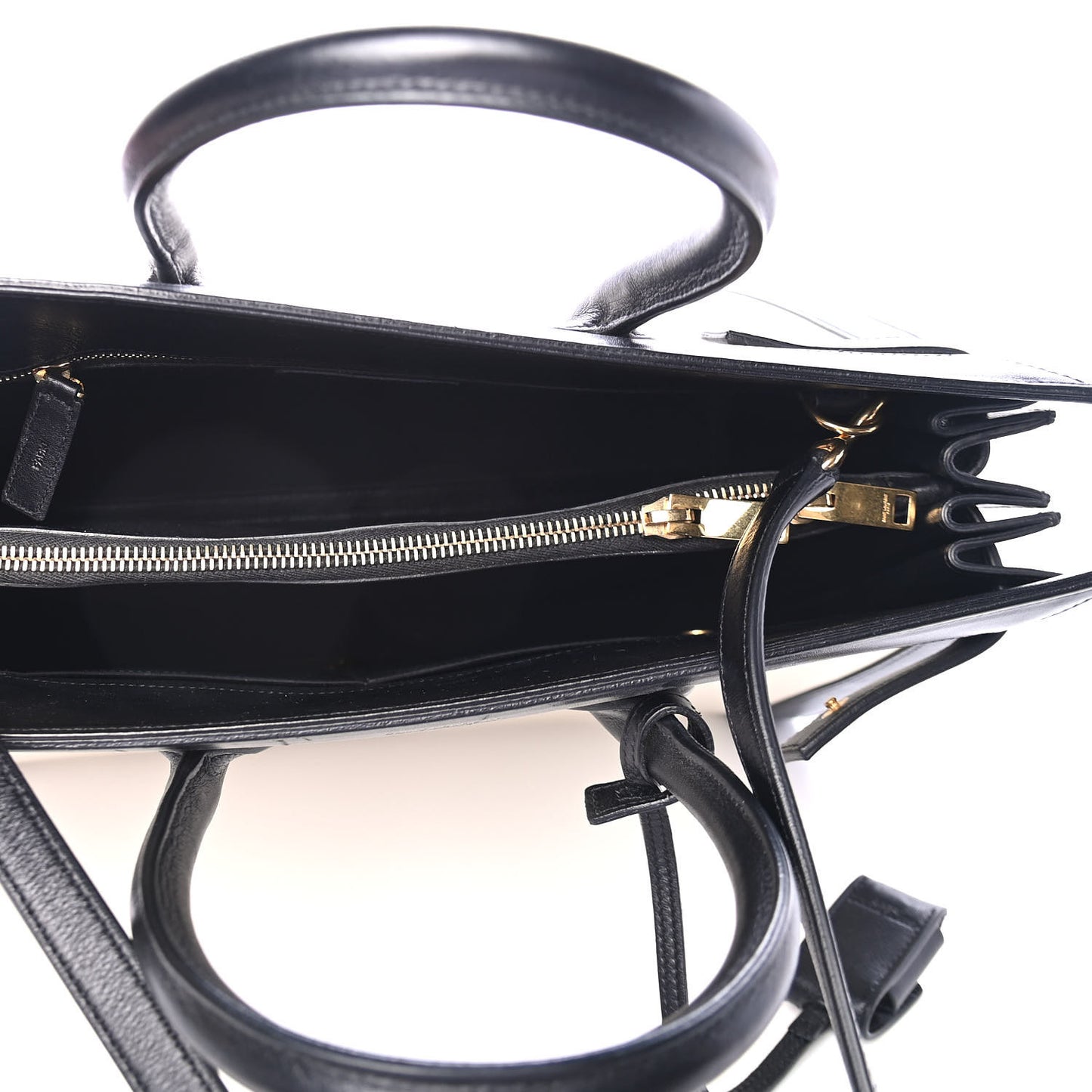 Calfskin Bi-Color Small Sac De Jour White Black