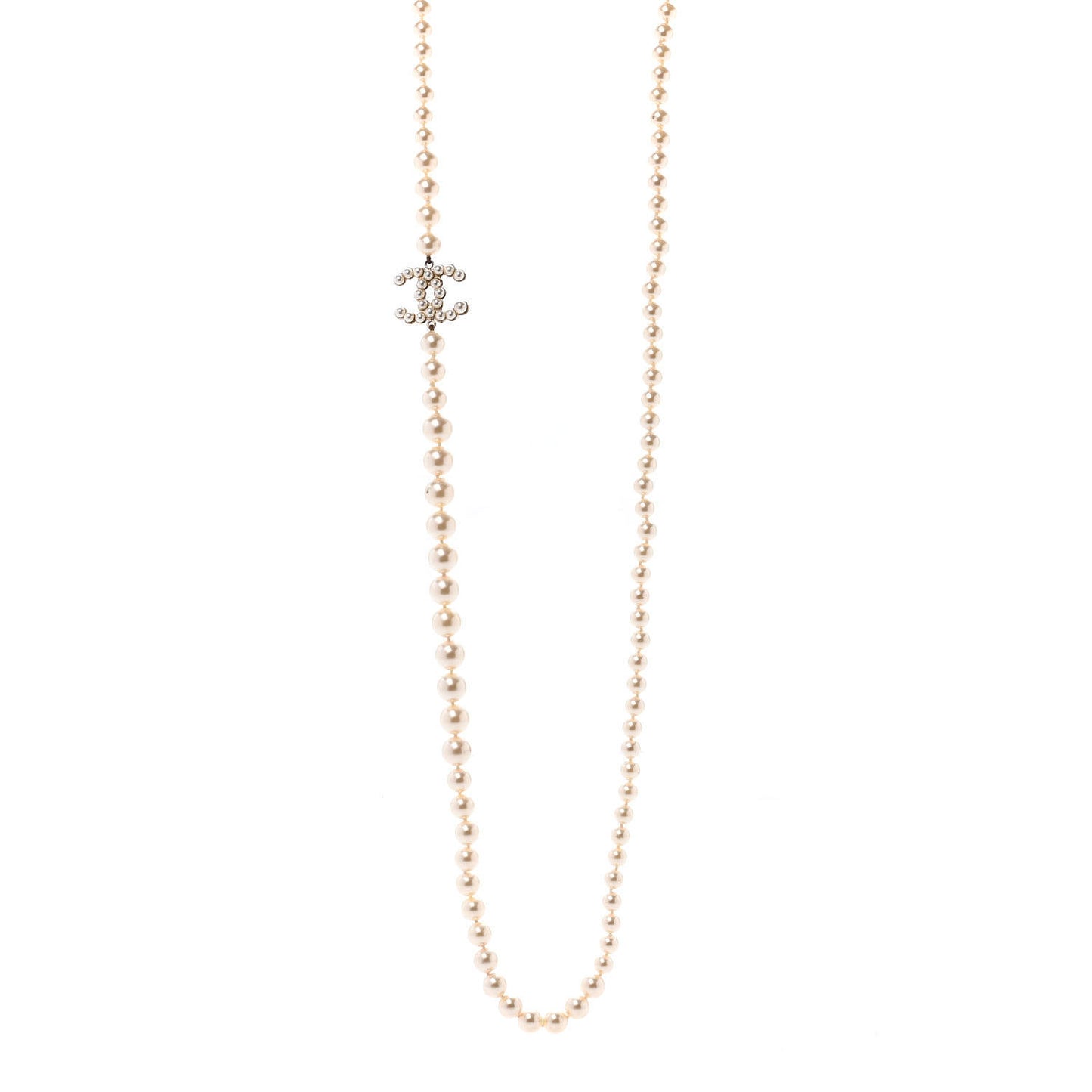 Pearl CC Necklace Gold