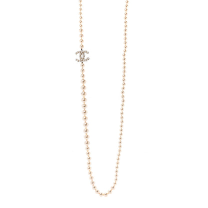 Chanel Pearl CC Necklace Gold 1 of 7