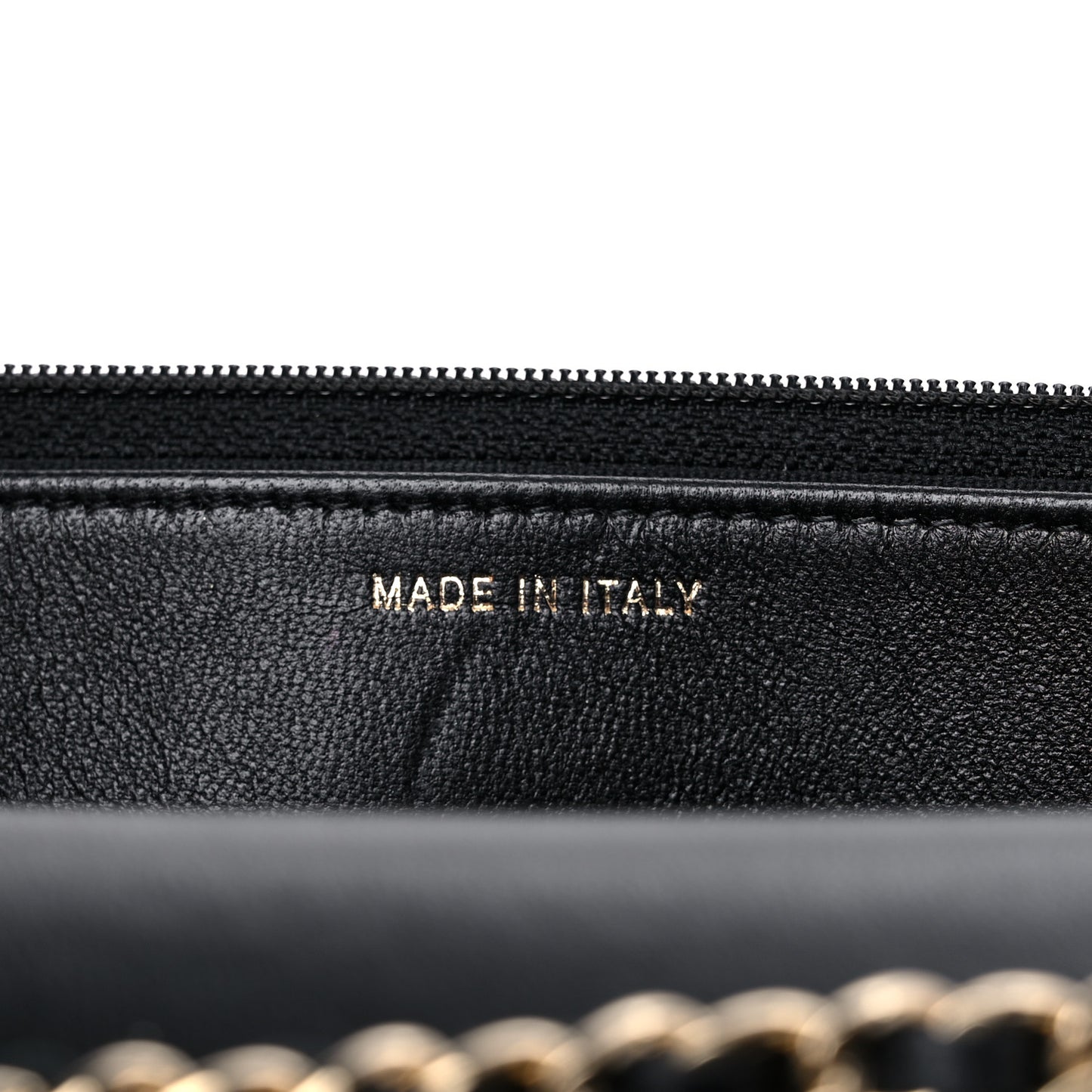 Lambskin Quilted Trendy CC Wallet On Chain WOC Black