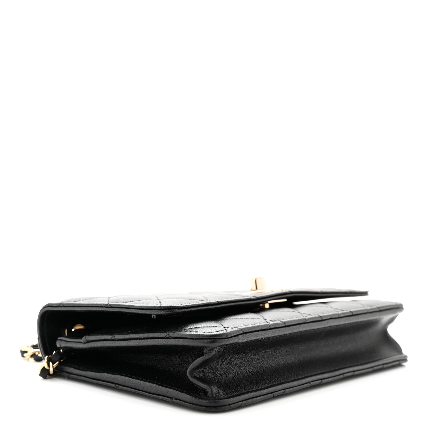 Chanel Lambskin Quilted Trendy CC Wallet On Chain WOC Black 4 of 13