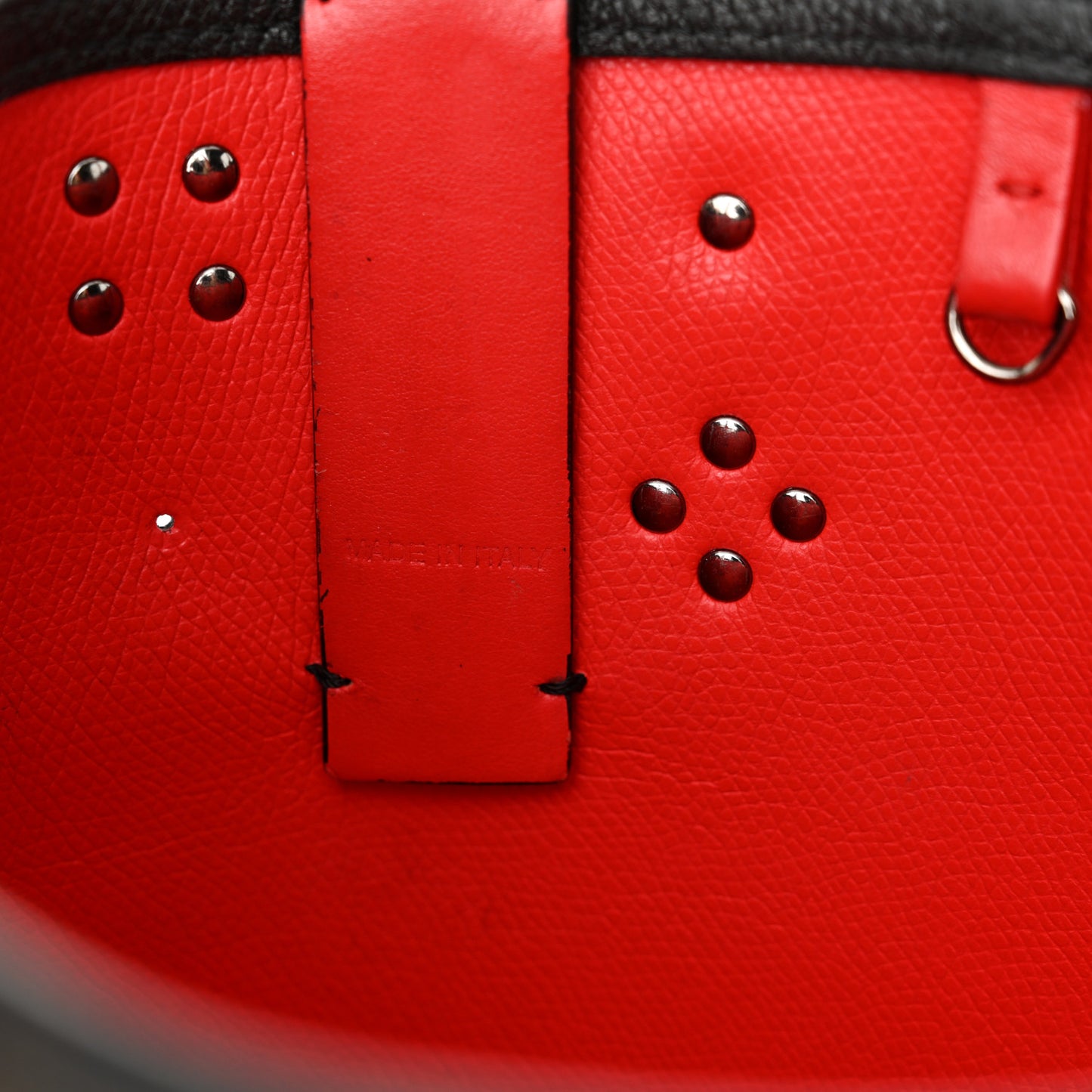 Calfskin Empire Spike Studded Mini East West Cabata Black