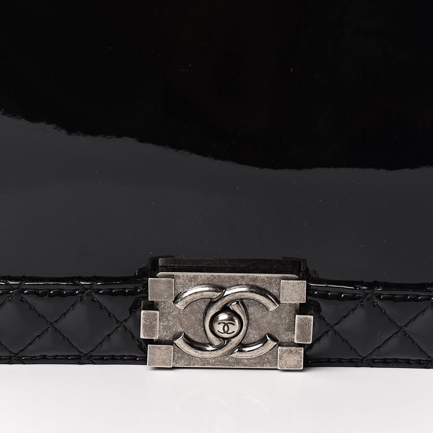 Patent Large Boy Reverso Flap Black