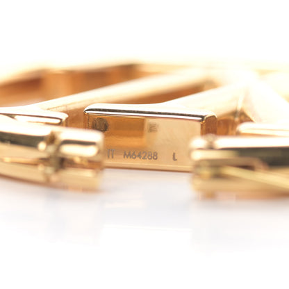 Louis Vuitton Metal Louise Hoop Earrings Gold 5 of 5