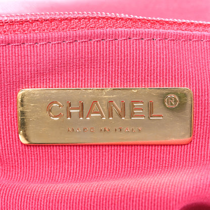 Chanel Lambskin Quilted Medium Chanel 19 Flap Dark Pink 7 of 10