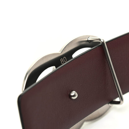 Chanel Calfskin CC Reversible Belt 80 32 Black Burgundy 4 of 5