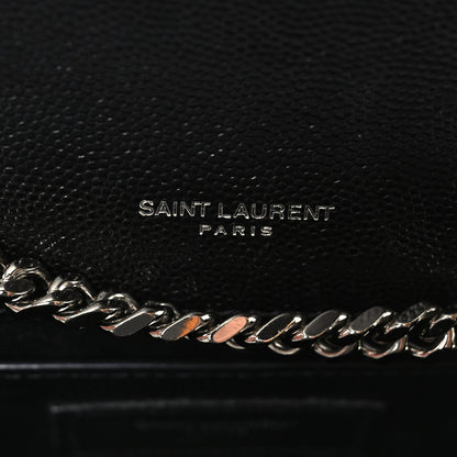 Saint Laurent Grain De Poudre Small Monogram Kate Satchel Black 5 of 10