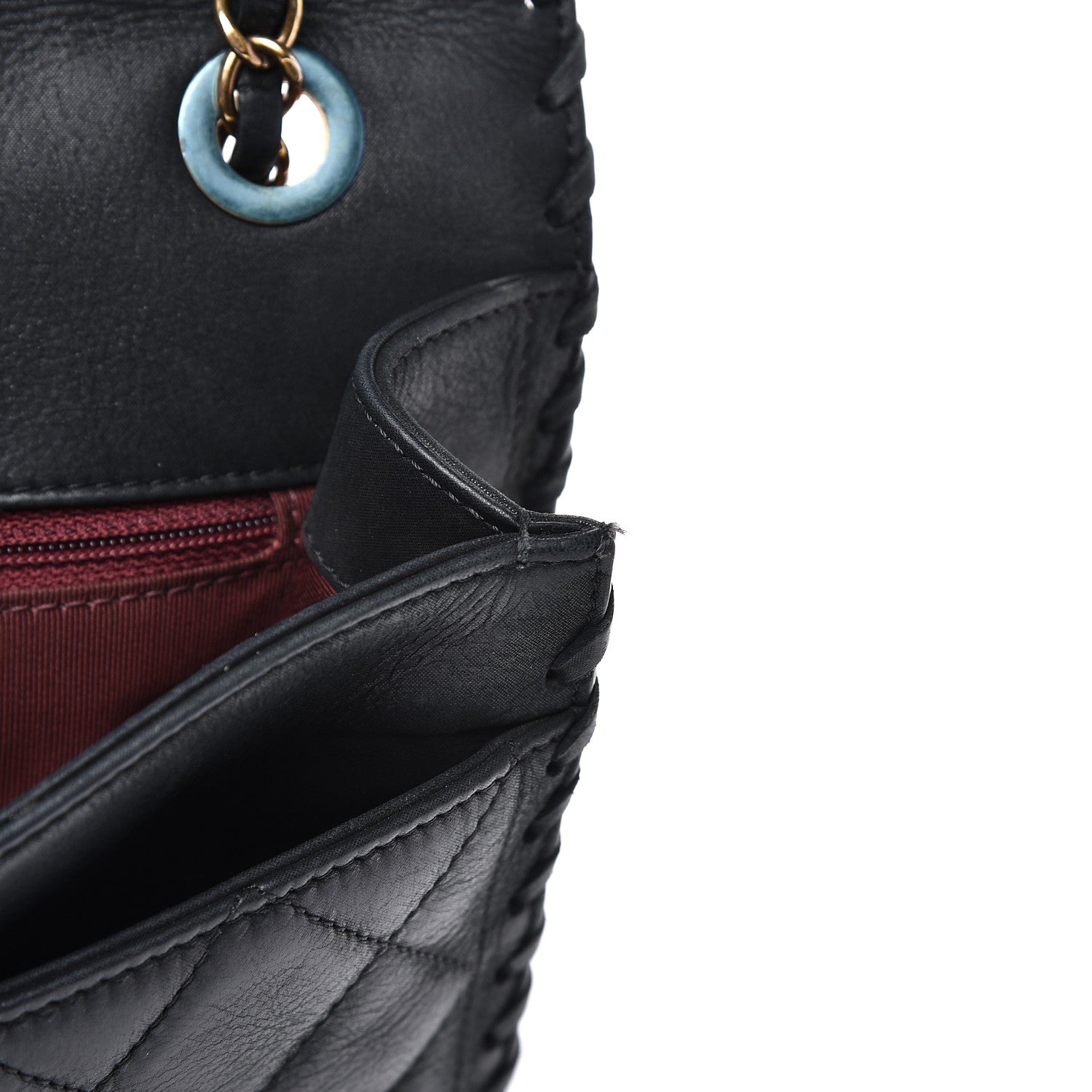 Chanel Suede Calfskin Jumbo Happy Stitch Flap Black 10 of 19