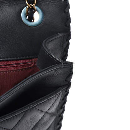 Chanel Suede Calfskin Jumbo Happy Stitch Flap Black 10 of 19