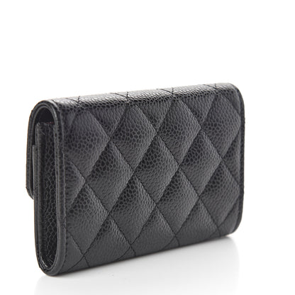 Chanel Caviar Quilted Flap Card Holder Black 3 of 9