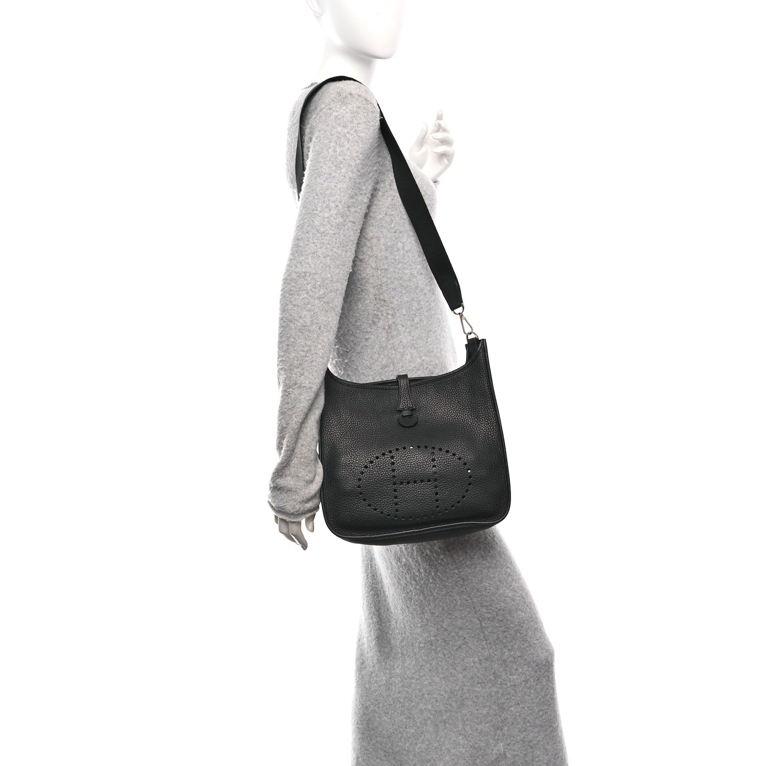 Hermes Taurillon Clemence Evelyne PM Black 2 of 10
