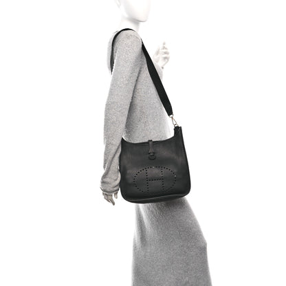 Hermes Taurillon Clemence Evelyne PM Black 2 of 10