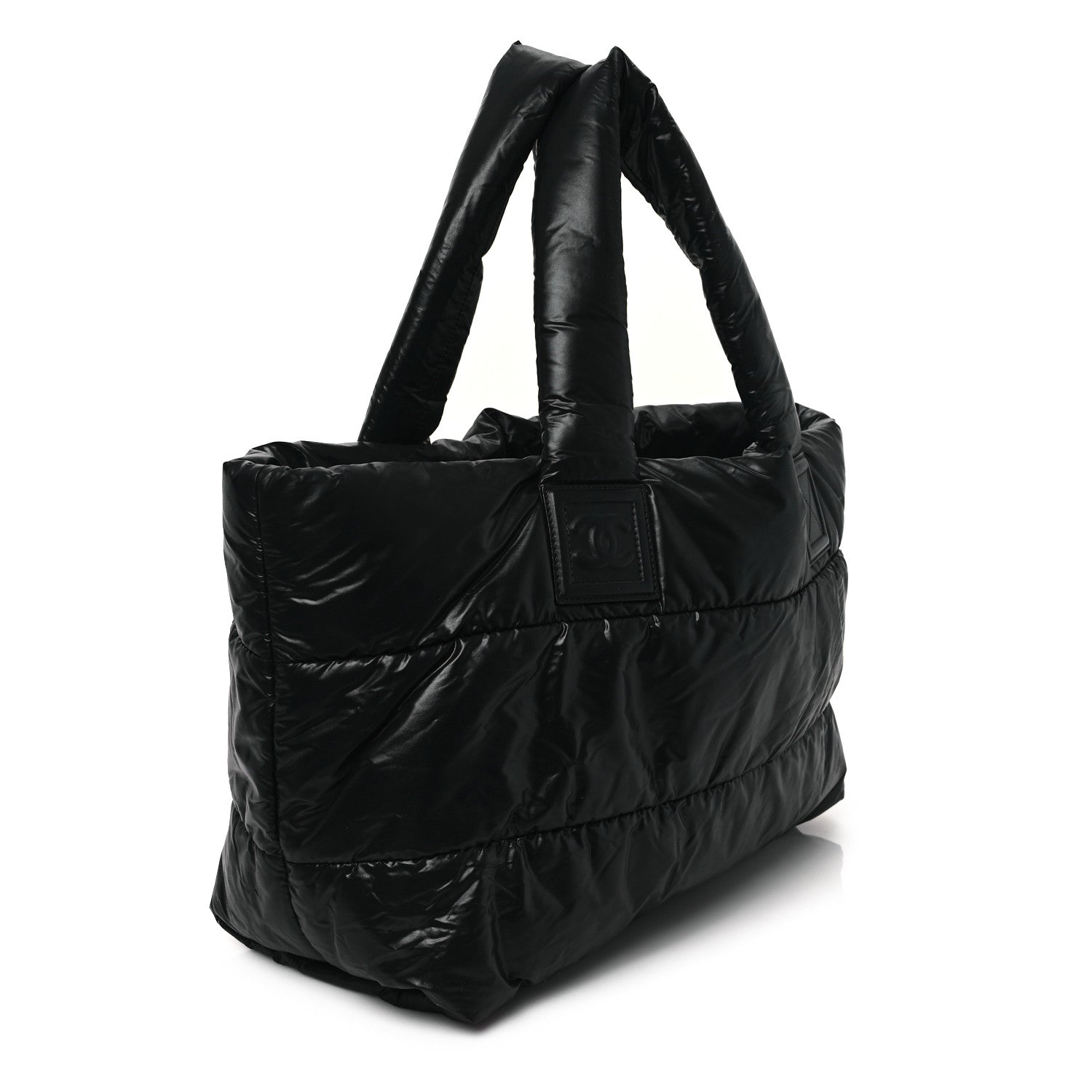 Chanel Nylon Quilted Small Coco Cocoon Tote Black 3 of 10