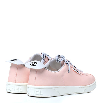Chanel Canvas Womens Sneakers 38.5 Light Pink 6 of 8