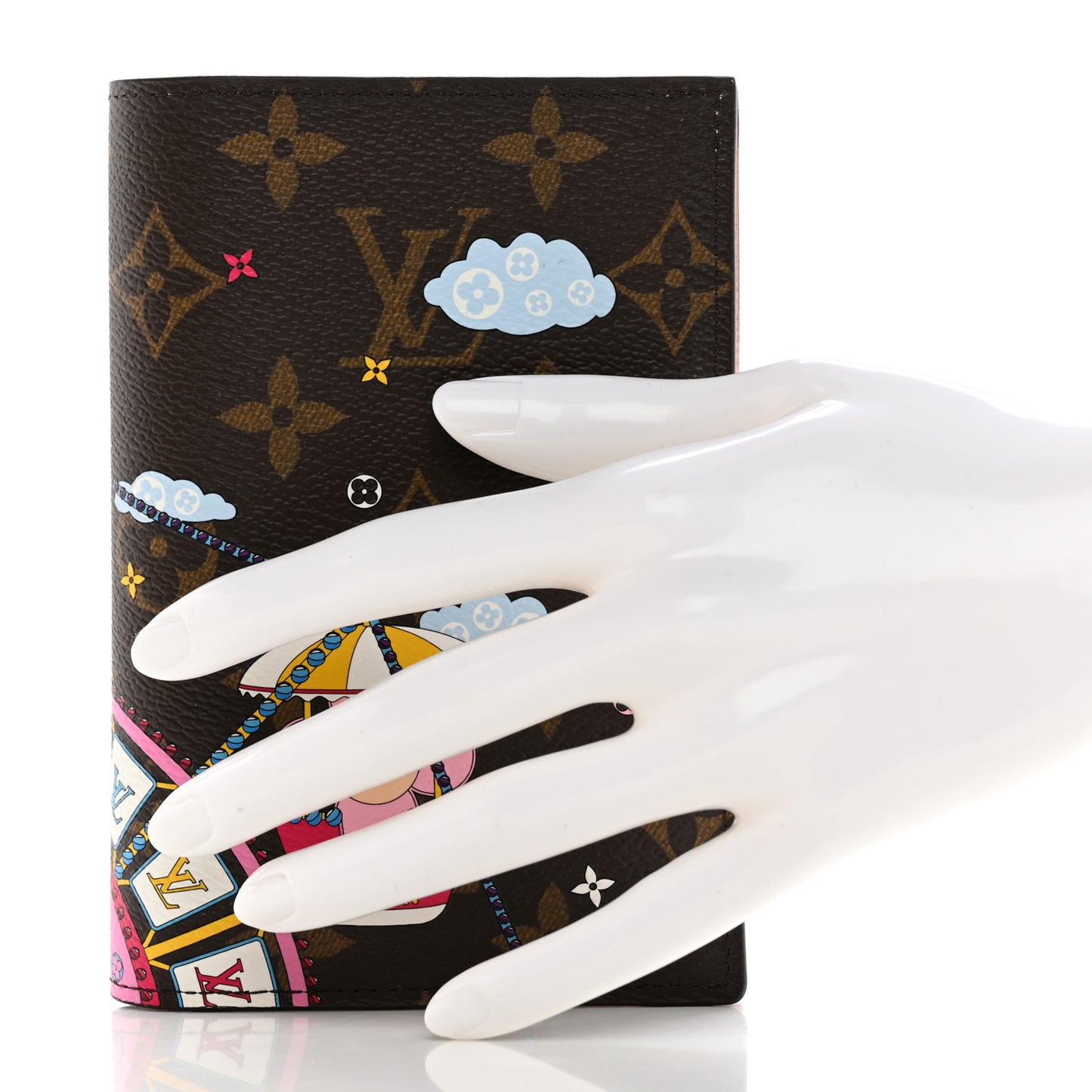 Monogram 2020 Christmas Animation Big Wheel Passport Cover Rose Ballerine
