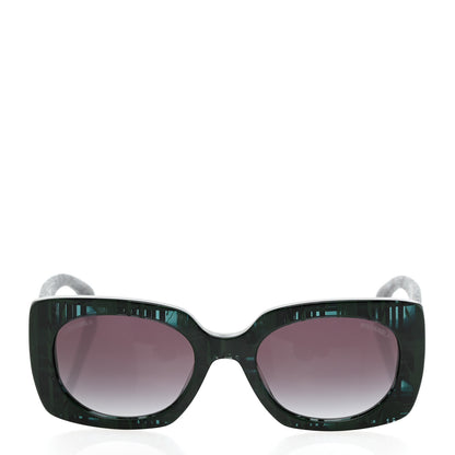 Chanel Denim Rectangle Sunglasses 5406 Blue 2 of 10