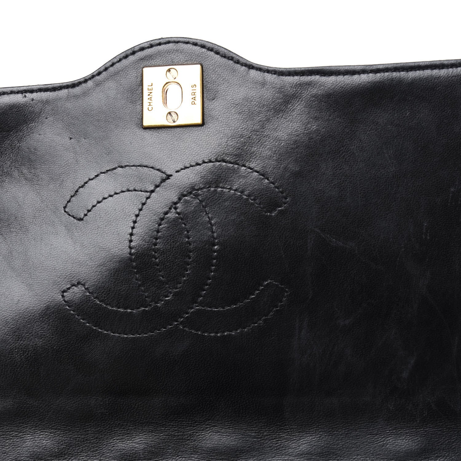 Chanel Lambskin Quilted Medium Single Flap Black 12 of 22