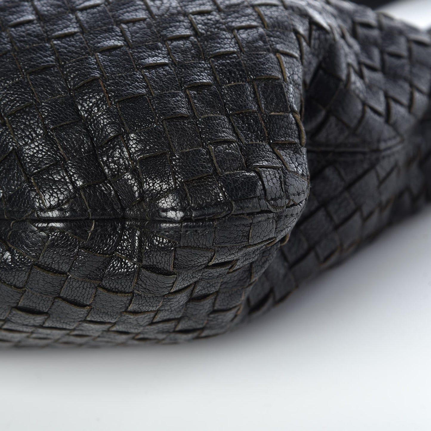 Nappa Intrecciato Shoulder Bag Black