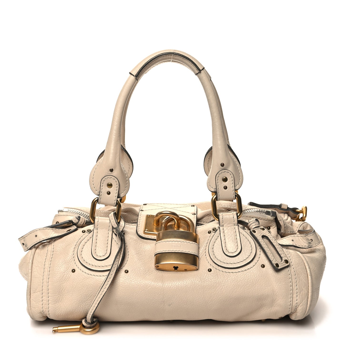 Calfskin Medium Paddington Satchel Beige