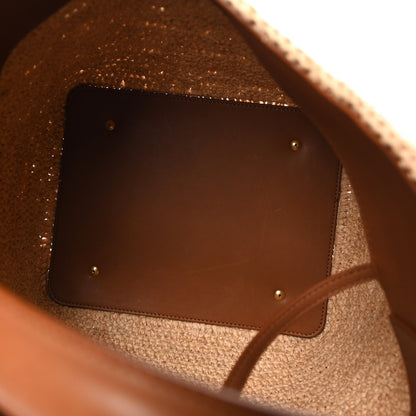 Saint Laurent Raffia Vegetable Le 37 Bucket Bag Naturel Brick 4 of 9