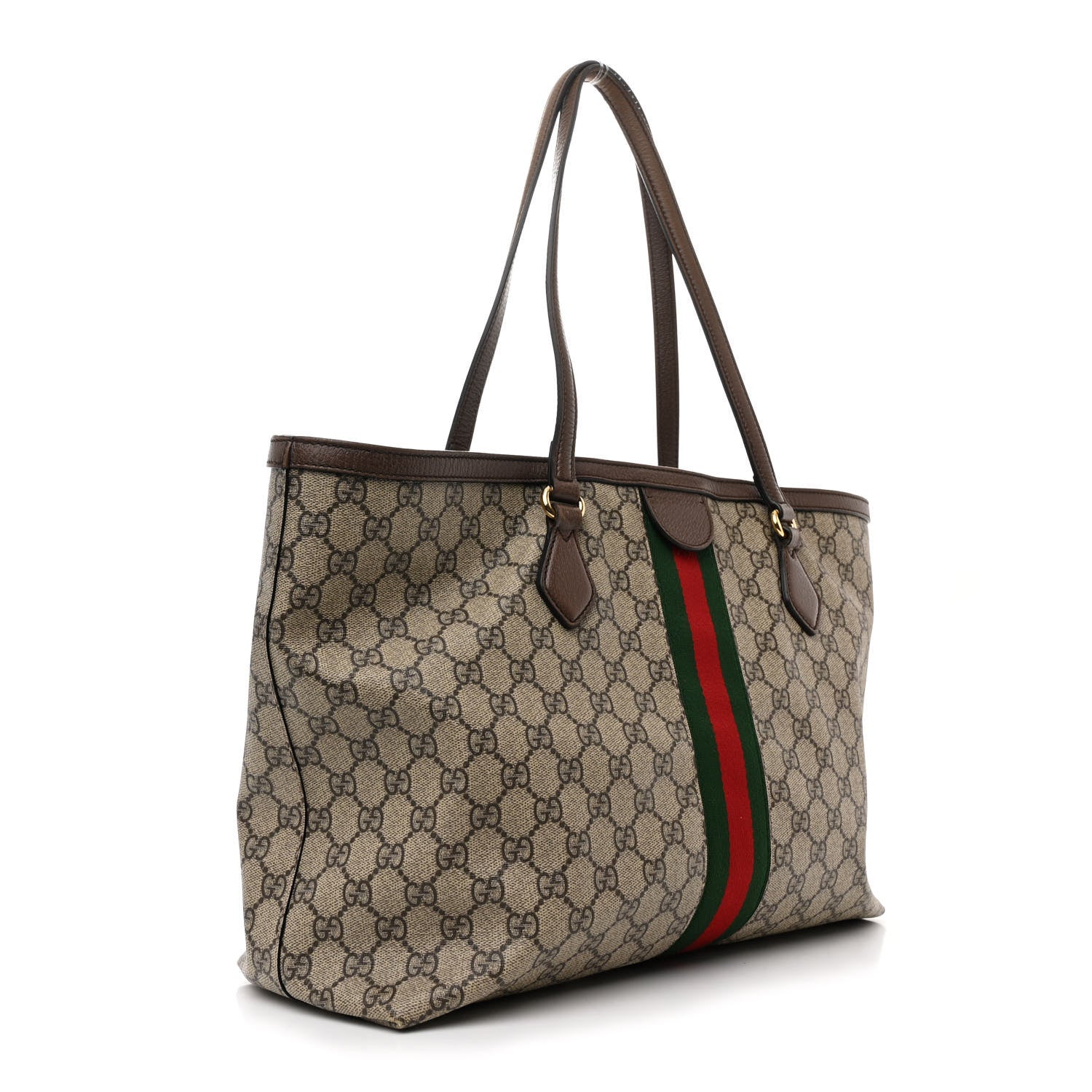 Gucci GG Supreme Monogram Medium Ophidia Shopping Tote Brown 3 of 11
