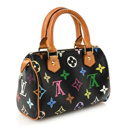 Louis Vuitton Monogram Multicolor Mini Sac HL Speedy Black 3 of 10