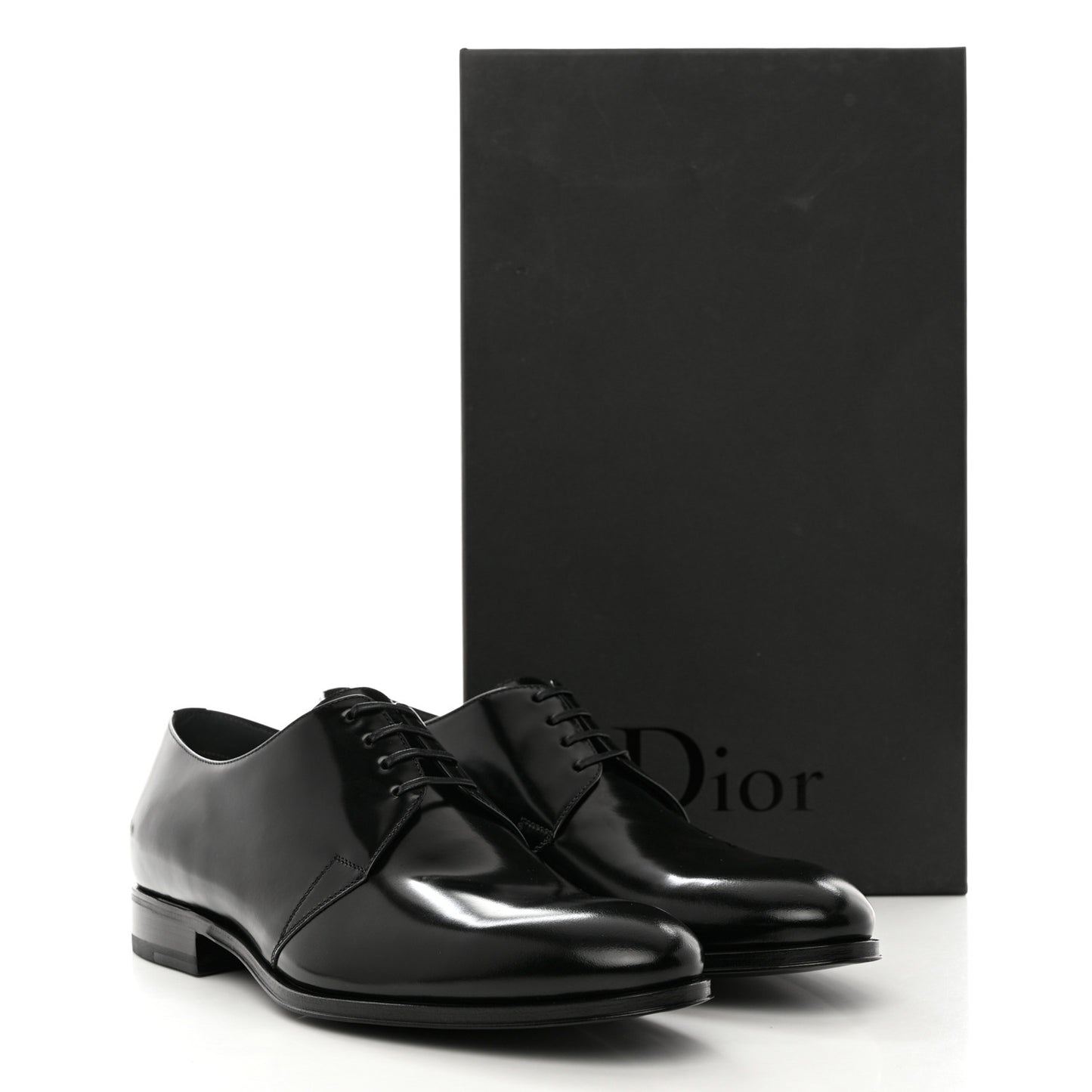 Calfskin Lace Up Oxford Loafers 40.5 Black