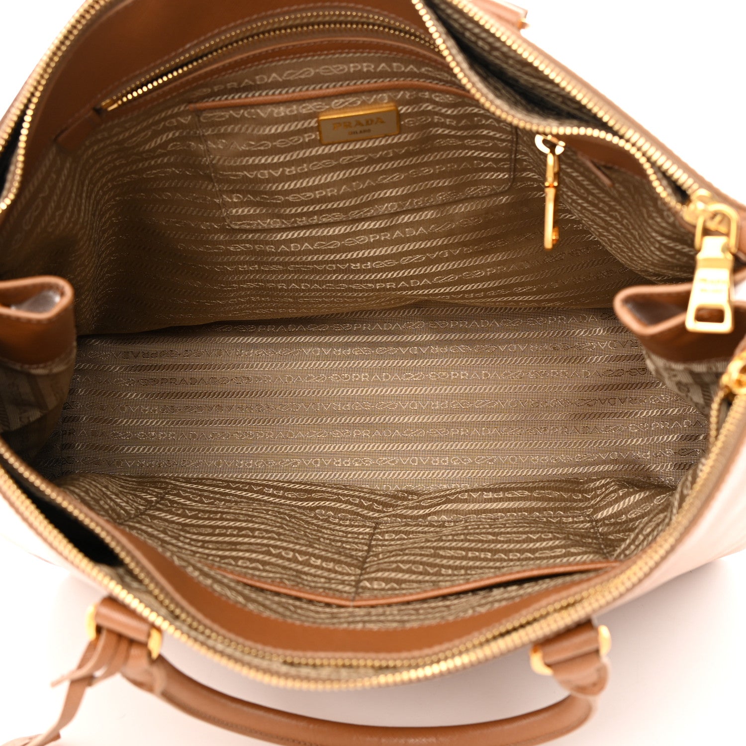 Prada Saffiano Lux Extra Large Galleria Double Zip Tote Caramel 6 of 19