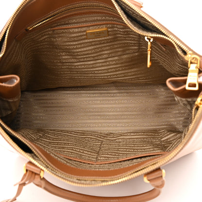 Prada Saffiano Lux Extra Large Galleria Double Zip Tote Caramel 6 of 19