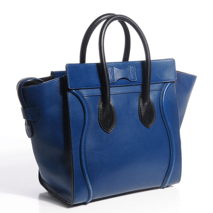 Celine Smooth Calfskin Mini Luggage Ocean Blue 3 of 8