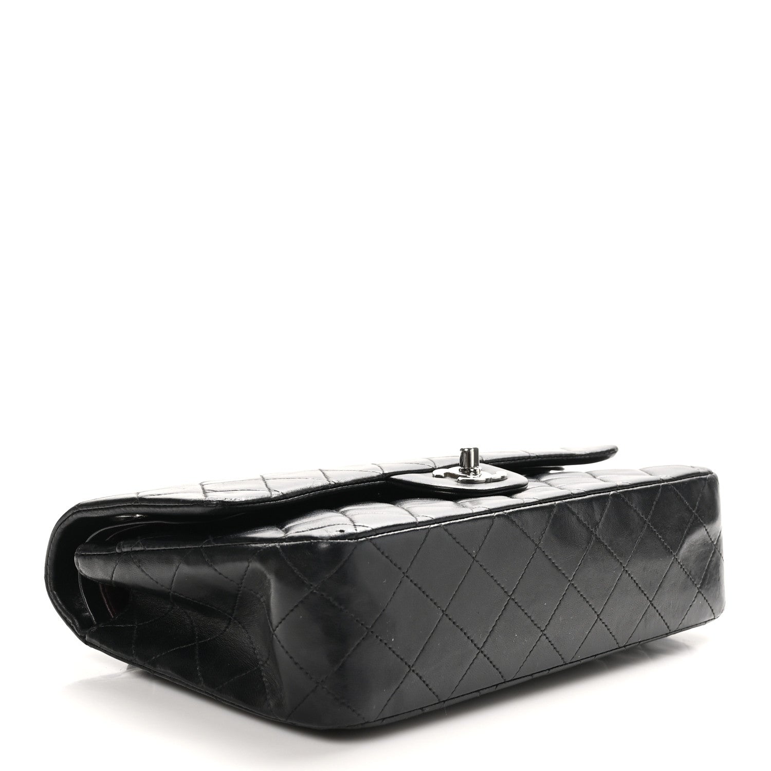 Chanel Lambskin Quilted Medium Double Flap Black 4 of 10