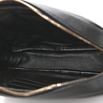 Saint Laurent Grain De Poudre Matelasse Monogram Mini Lou Camera Bag Black 5 of 10