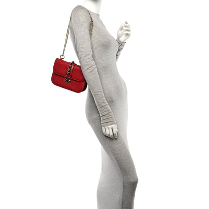 Valentino Garavani Vitello Small Glam Lock Rockstud Flap Red 2 of 11