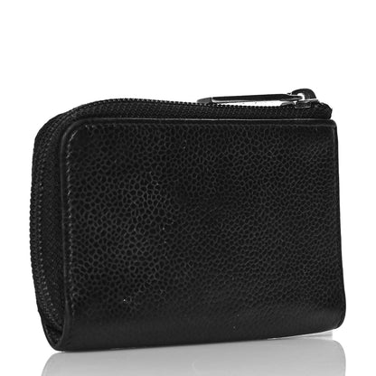 Chanel Caviar Timeless CC Coin Purse Case Black 3 of 7