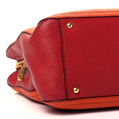 Miu Miu Vitello Daino Top Handle Shoulder Bag Rame Rosso 7 of 8
