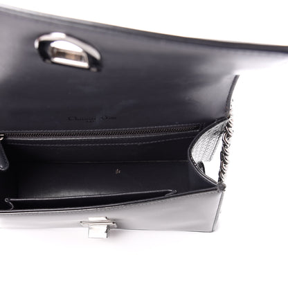 Christian Dior Metallic Patent Micro-Cannage Medium Diorama Flap Bag Onyx Black 5 of 10