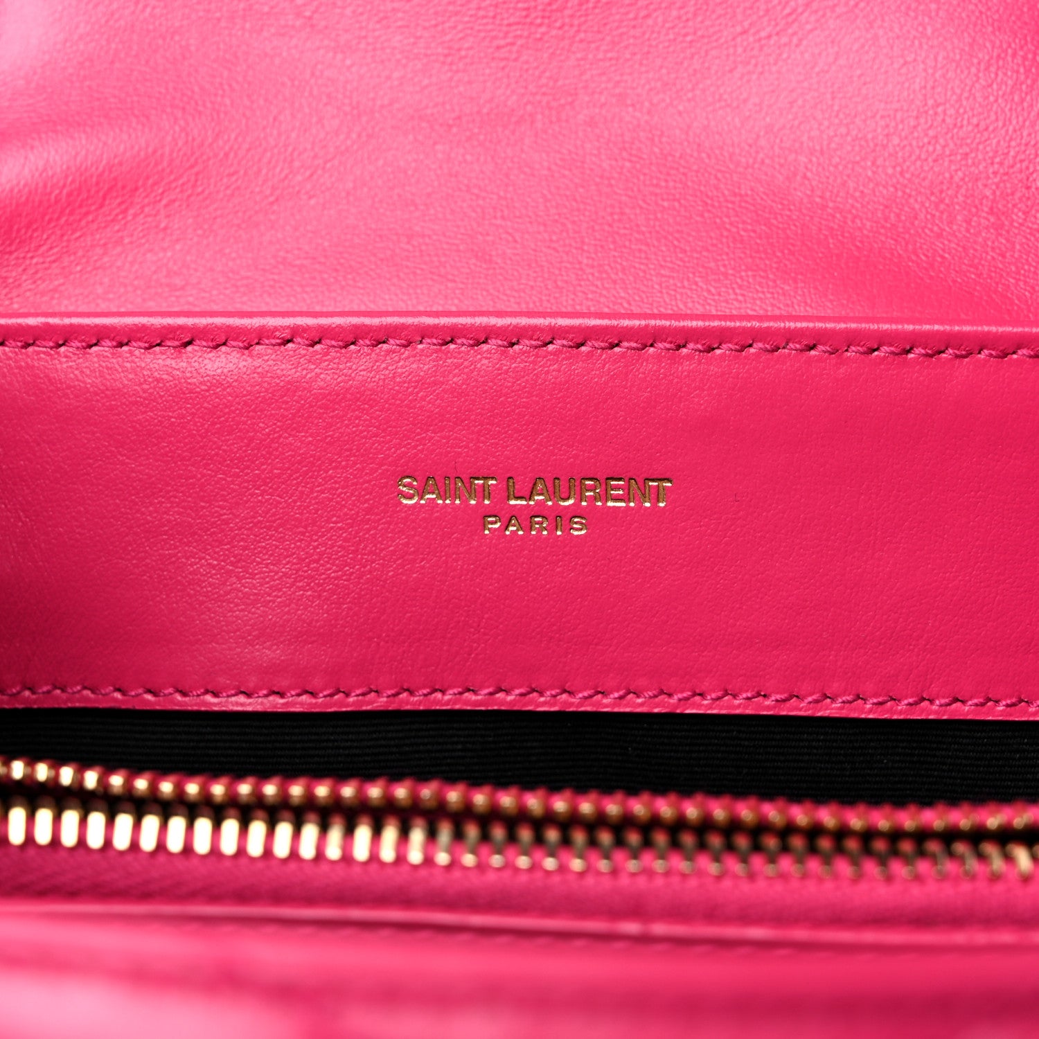 Saint Laurent Calfskin Y Quilted Monogram Small Loulou Chain Satchel Fresh Fuchsia 6 of 10