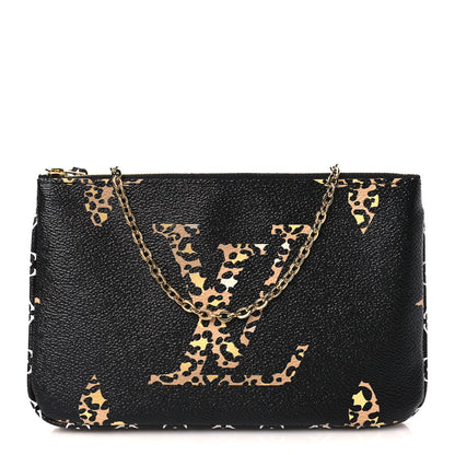 Louis Vuitton Monogram Giant Jungle Pochette Double Zip Black 1 of 9