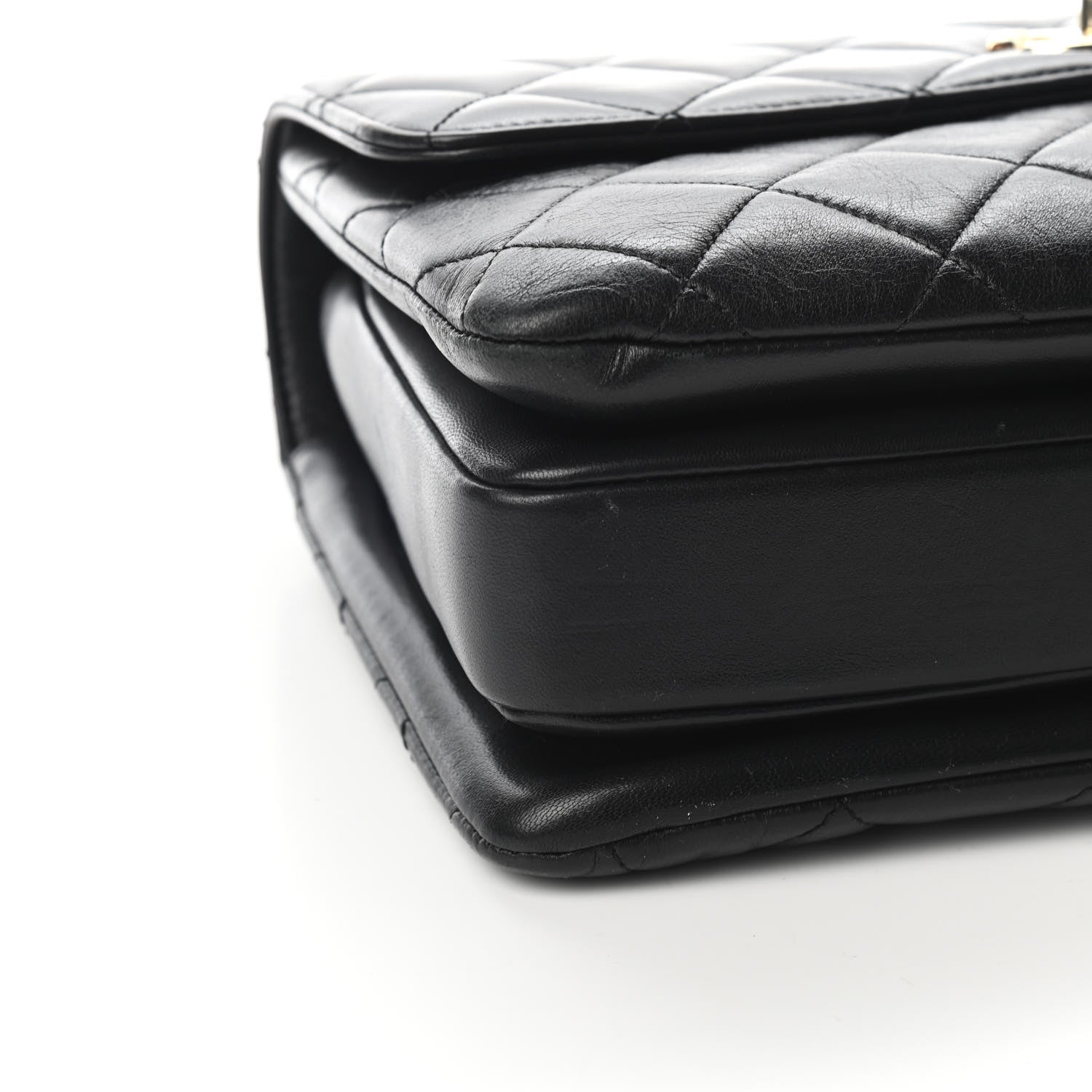 Chanel Lambskin Quilted Medium Trendy CC Flap Dual Handle Bag Black 8 of 9