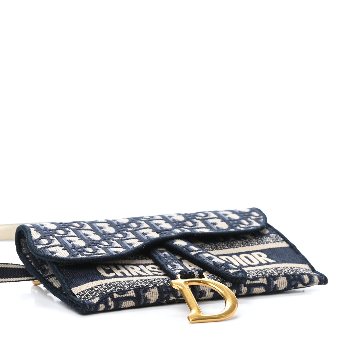 Oblique Slim Saddle Pouch Blue