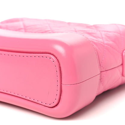 Chanel Aged Calfskin Quilted Small Gabrielle Hobo Pink 10 of 10