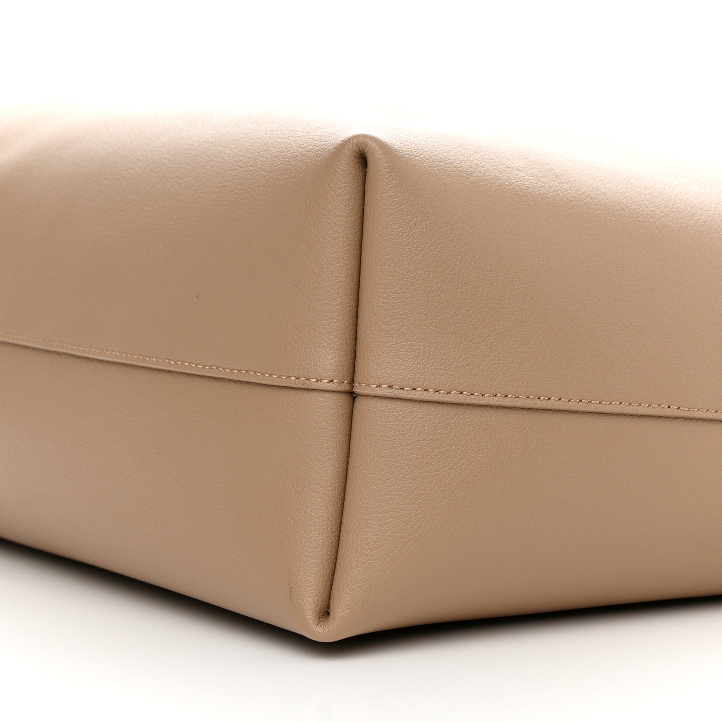 Calfskin Large Shopping Tote Dark Toffee