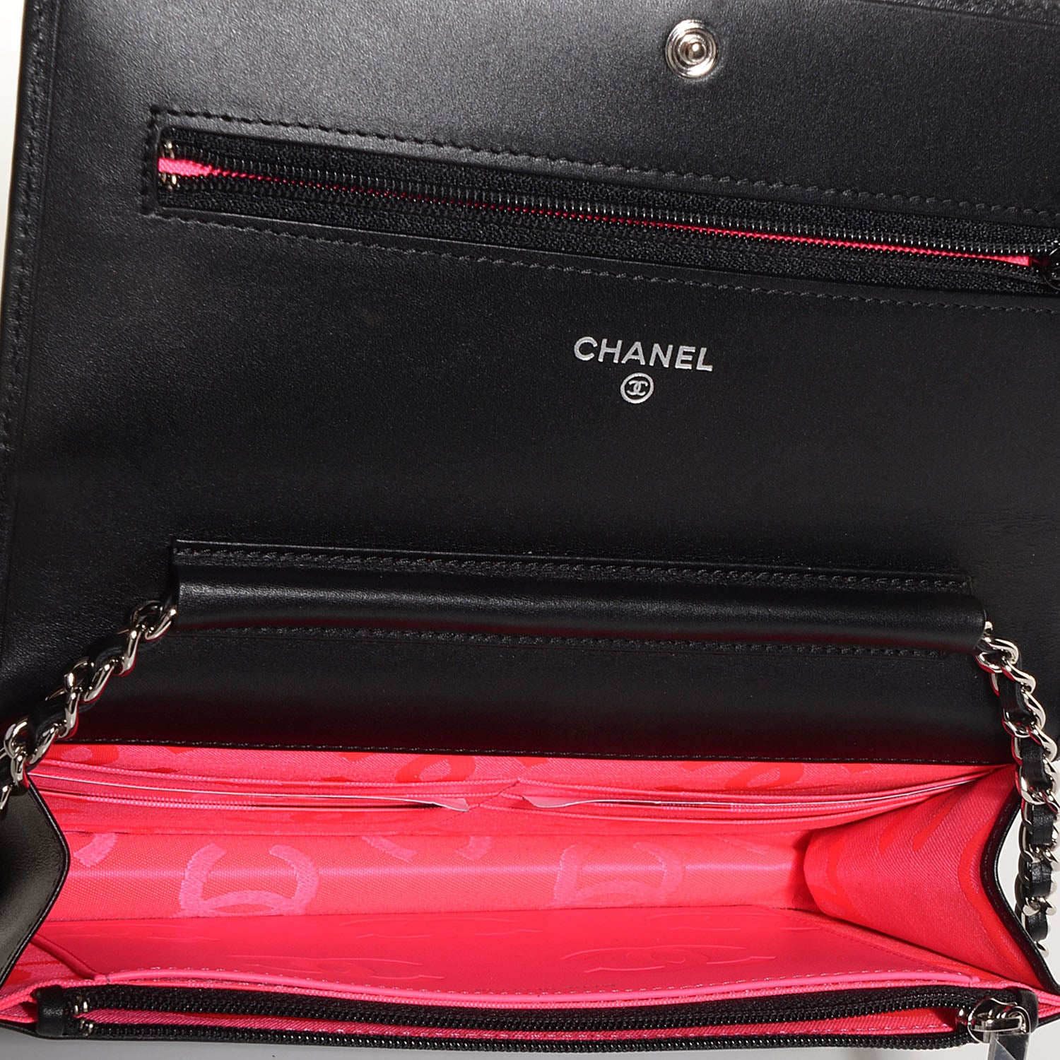 Chanel Calfskin Quilted Cambon Wallet On Chain WOC Black 6 of 9
