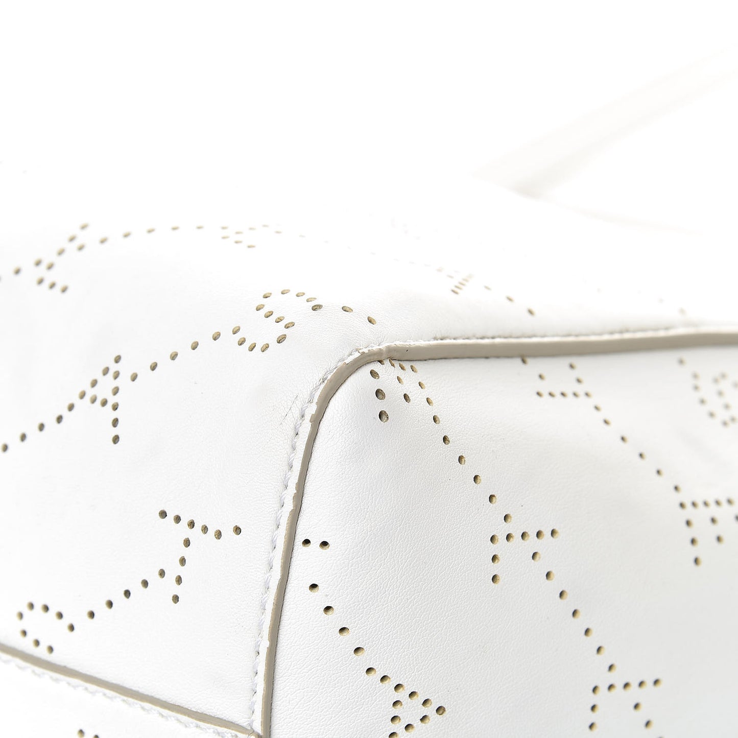 Eco Alter Nappa Perforated Logo Tote Optical White