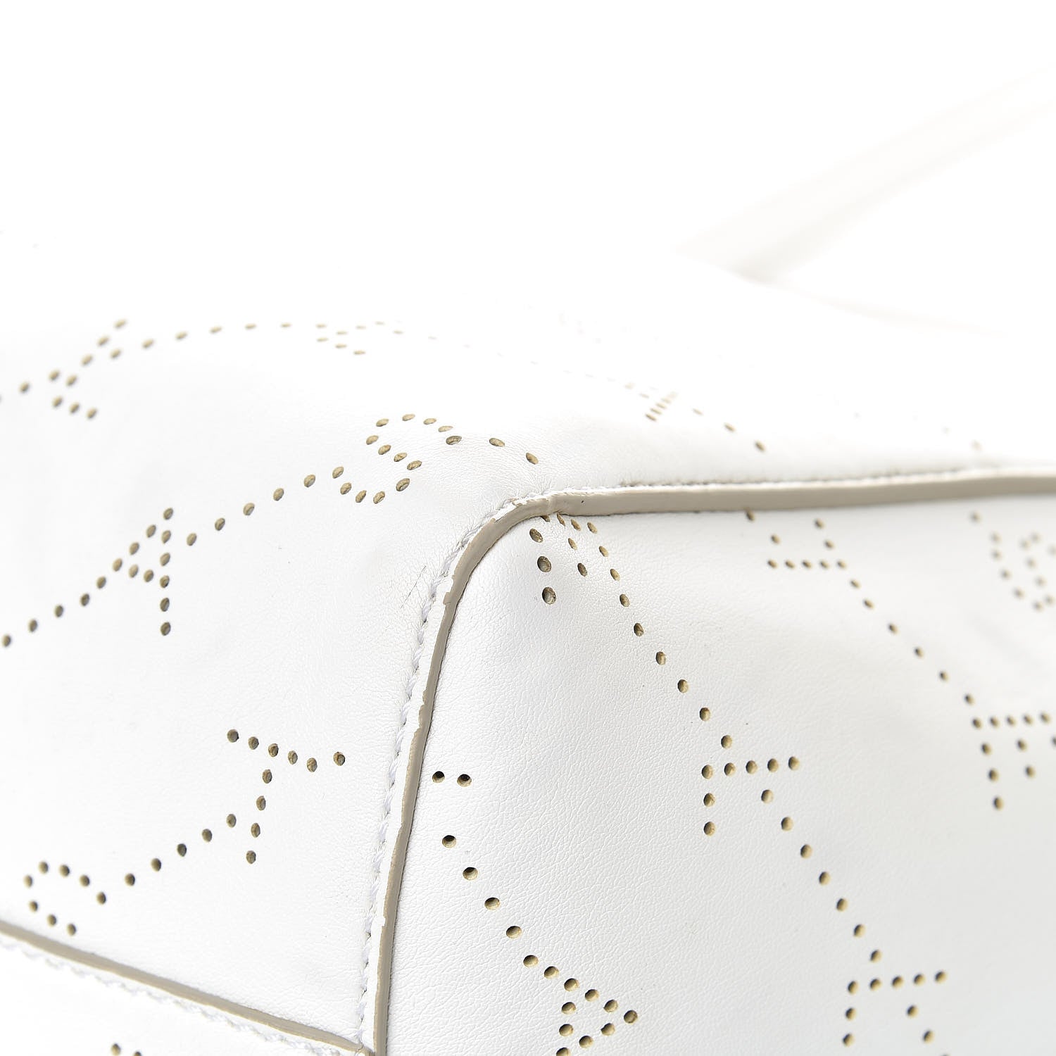 Stella McCartney Eco Alter Nappa Perforated Logo Tote Optical White 9 of 14