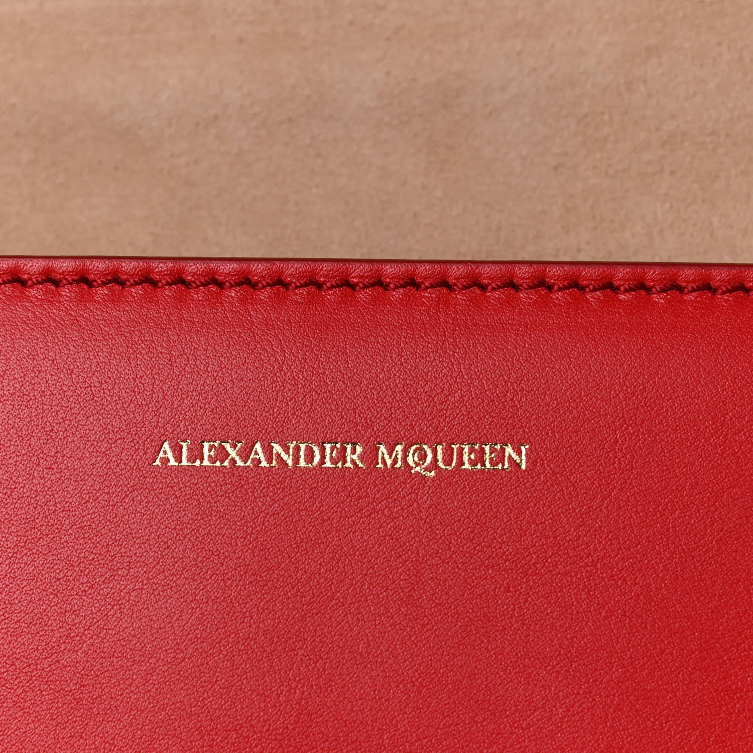 Alexander McQueen Calfskin Small Insignia Chain Flap Red 9 of 26