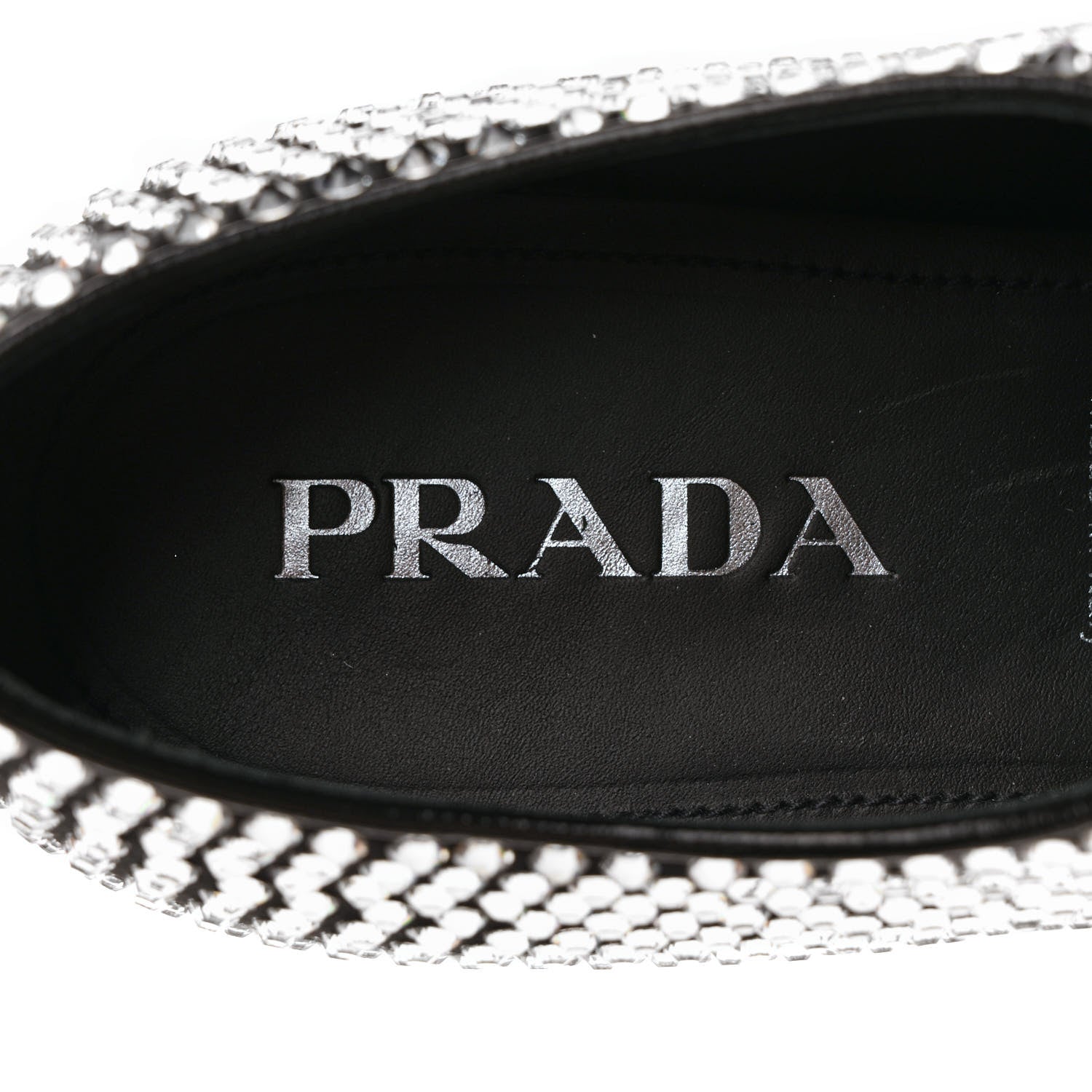 Prada Satin Crystal Mens Derby Loafers 8 Crystal 7 of 10