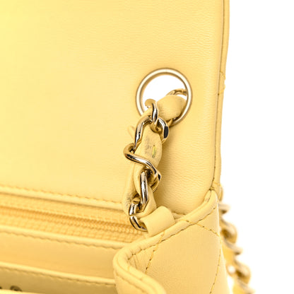 Chanel Lambskin Quilted Mini Square Flap Light Yellow 13 of 19