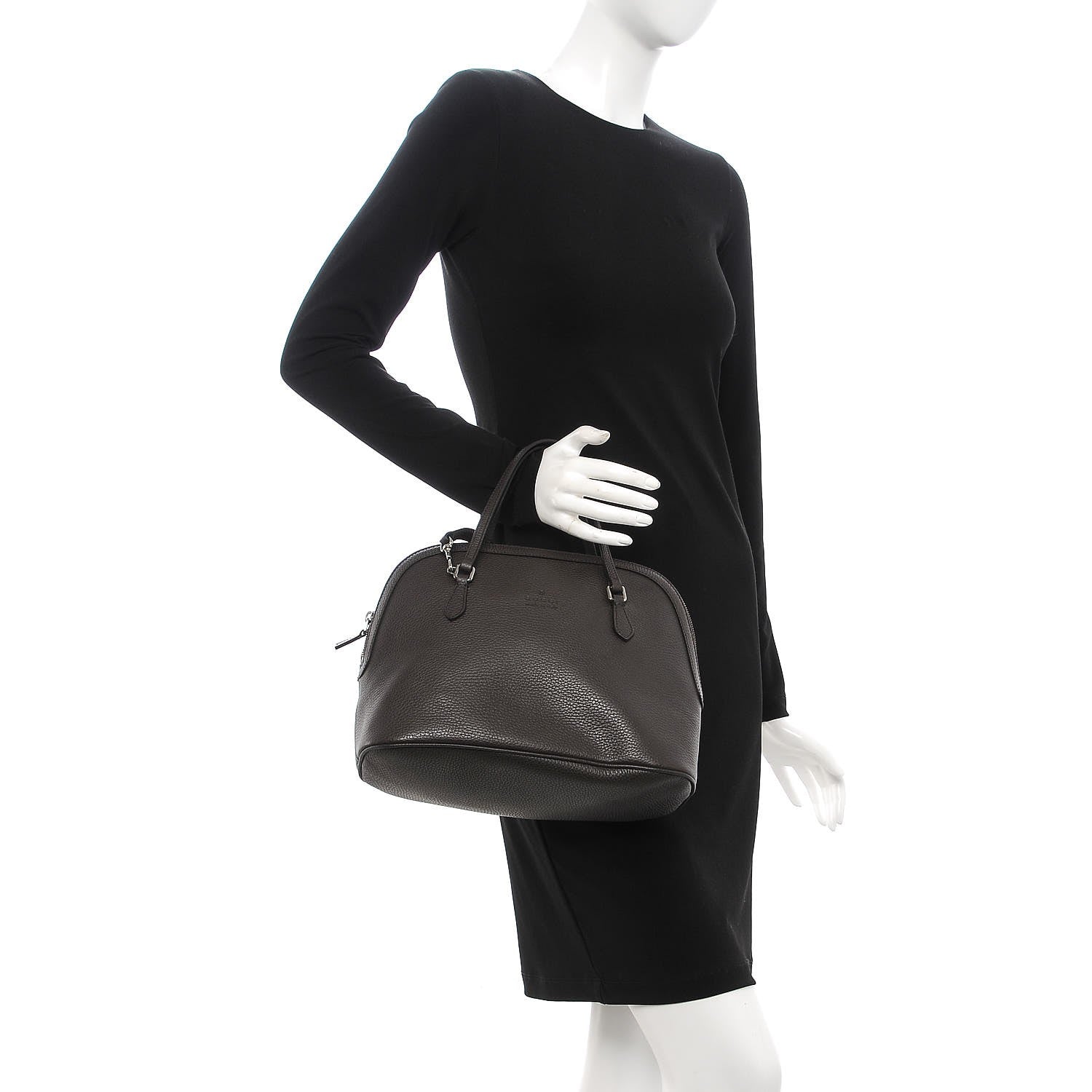 Gucci Calfskin Medium Dome Bag Dark Brown 3 of 9