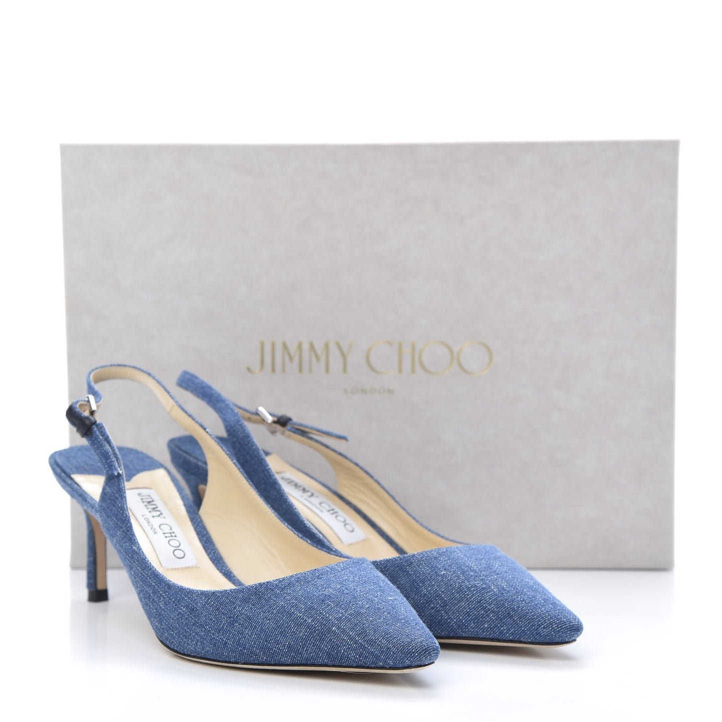 Denim Gemma 40 Slingback Pumps 38.5 Blue